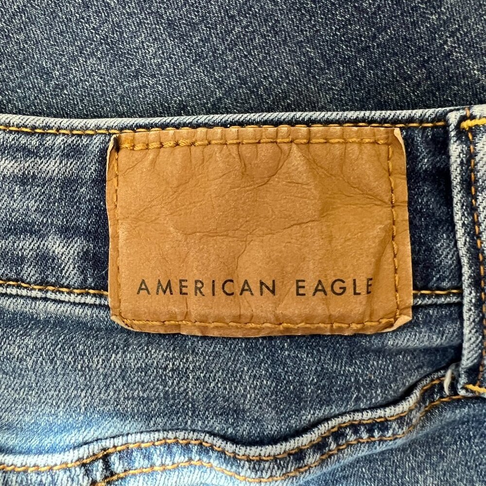 AE American Eagle Jeans Mens 32x36 Airflex+ Athletic Straight Faded Blue Denim - Picture 5 of 9